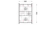 Chalet en bois en kit KARINA (34 mm + bardage), 46 m² specification 2