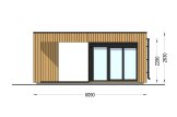 Abri de jardin en bois INES PLUS avec terrasse en L (34 mm + bardage), 6x6 m, 36 m² specification 5