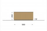 Garage en bois double à toit plat SILVIA DUO F (34 mm + bardage), 6x6 m, 36 m² specification 3