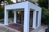 Sauna d'extérieur avec vestiaire DELLA (34 mm + bardage), 4,6 x 2,6 m, 9,3 m², terrasse de 6,7 m² customer 3