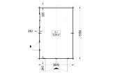 Garage en bois à toit plat MODERN (34 mm), 3.6x5.4 m, 19.9 m² specification 1