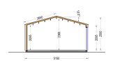 Abri de jardin en bois PIA S (34 mm + bardage), 5x5 m, 25 m² specification 6