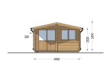 Abri de jardin en bois LILLE (34 mm), 4x5 m, 20 m² specification 2
