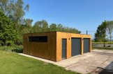 Garage en bois double à toit plat SILVIA DUO F (34 mm + bardage), 6x6 m, 36 m² customer 3