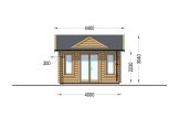 Abri de jardin en bois CLOCKHOUSE (44 mm), 4x3 m, 12 m² specification 2