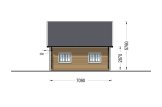 Chalet en bois en kit KARINA (Isolé, 34 mm + bardage), 46 m² specification 6