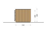 Abri de jardin en bois INES avec terrasse (34 mm + bardage), 6x3 m, 18 m² specification 3