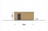 Garage bois toit plat SILVIA F (34 mm + bardage), 5x6 m, 30 m² specification 2