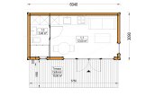 Abri de jardin en bois ARTUR PLUS (Isolé, 34 mm + bardage), 6x3 m, 15 m² specification 1
