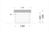 Abri de jardin en bois ADAM S (44 mm), 3x3 m, 9 m² specification 5