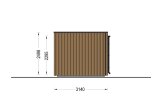 Abri de jardin en bois AMARA (34 mm + bardage), 5x3 m, 13 m² specification 4