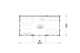 Abri de jardin en bois OAK (44 mm), 6x3 m, 18 m² specification 1