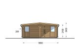 Carport en bois 3x6 m avec abri (44 mm), 2x6 m specification 3