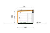 Abri de jardin en bois AMARA avec atelier (Isolé, 34 mm + bardage), 6x3 m, 15 m² specification 6