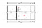Chalet en bois avec terasse AURA S (66 mm + bardage), 100 m² + 35 m² specification 2