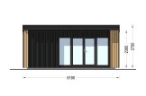 Abri de jardin en bois EVELIN PLUS (Isolé RE2020, 34 mm + bardage), 6x3 m, 15 m² specification 2