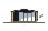 Abri de jardin en bois PIA PLUS (34 mm + bardage), 5x3 m, 12 m² specification 2