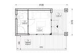 Abri de jardin en bois INES PLUS avec terrasse (34 mm + bardage), 6x3 m, 18 m² specification 1