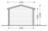 Abri de jardin en bois STRONGHOLD (Isolé, 44+44 mm), 3x6 m, 18 m² specification 5