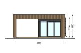 Abri de jardin en bois INES PLUS avec terrasse frontale (34 mm + bardage), 6x6 m, 36 m² specification 5