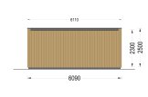 Studio de jardin PREMIUM (34 mm + bardage), 6x3 m, 18 m² specification 4