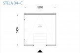 Garage bois toit plat SILVIA F (34 mm + bardage), 6x6 m, 36 m² specification 1