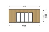 Studio de jardin PREMIUM (Isolé, 34 mm + bardage), 6x3 m, 18 m² specification 2