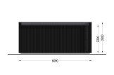 Abri de jardin en bois INES (Isolé, 34 mm + bardage), 6x3 m, 18 m² specification 4