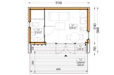 Abri de jardin en bois PIA PLUS (Isolé, 34 mm + bardage), 5x3 m, 12 m² specification 1