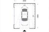 Garage bois toit plat STELA F (ossature en bois), 5x6 m, 30 m² specification 1