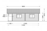Chalet en bois RIVIERA (66 mm), 100 m² + 20 m² terrasse specification 3