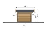 Abri de jardin en bois WISSOUS (34 mm), 4x3 m, 12 m² specification 3