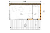 Abri de jardin en bois AMARA avec atelier (Isolé, 34 mm + bardage), 6x3 m, 15 m² specification 1