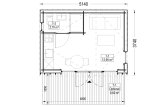 Abri de jardin en bois TONIA PLUS (34 mm + bardage), 5x3 m, 15 m² specification 1
