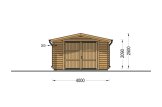 Garage en bois CLASSIC (34 mm), 4x7.5 m, 30 m² specification 2