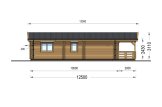 Chalet en bois habitable avec terrasse DONNA S (Isolé RE2020, 44+44 mm), 63 m² + 11.5 m² specification 3