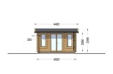 Abri de jardin en bois POOLHOUSE (34 mm), 4x3 m, 12 m² specification 2