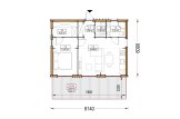 Chalet en bois habitable ANGELA (Isolé, 44 mm + bardage), 43 m² specification 1