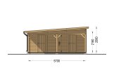 Carport en bois avec abri MODERN DUO, 5.95x7.5 m specification 5