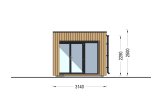 Abri de jardin en bois INES PLUS avec terrasse (Isolé, 34 mm + bardage), 6x3 m, 18 m² specification 5