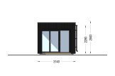 Abri de jardin en bois INES avec terrasse (34 mm + bardage), 6x3 m, 18 m² specification 5