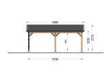 Carport en bois CLASSIC, 5x5.7 m specification 3