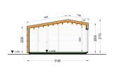 Abri de jardin en bois TONIA PLUS (Isolé, 34 mm + bardage), 5x3 m, 15 m² specification 6