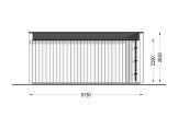 Abri de jardin en bois INES PLUS avec terrasse frontale (Isolé, 34 mm + bardage), 6x6 m, 36 m² specification 4