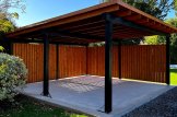 Carport en bois double LUNA DUO F, 6x6 m, avec mur en forme de L customer 1