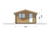 Abri de jardin en bois DREUX (34 mm), 4x4 m, 16 m² specification 2