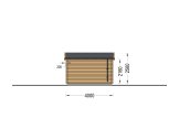 Garage en bois à toit plat MODERN (44 mm), 4x6 m, 24 m² specification 4