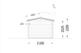 Abri de jardin en bois ADAM S (44 mm), 3x3 m, 9 m² specification 4