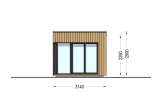 Abri de jardin en bois INES (Isolé, 34 mm + bardage), 6x3 m, 18 m² specification 5