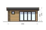 Abri de jardin en bois ARTUR PLUS (Isolé RE2020, 34 mm + bardage), 6x3 m, 15 m² specification 2